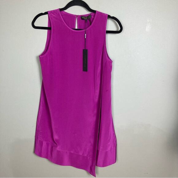 Donna Karan top tunic XS sleeveless silk purple Mod wrap NWT lagenlook - Picture 4 of 15